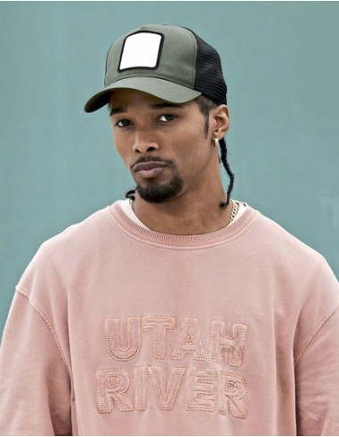 BEE-B636-Appliqué Patch 5 Panel Trucker